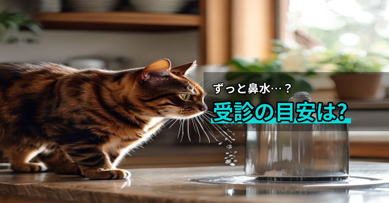 猫の鼻水・くしゃみが続くときの原因と受診の目安